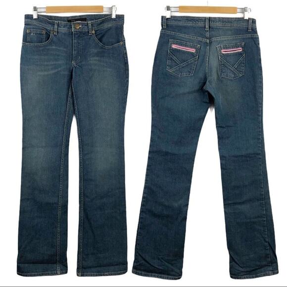 Marc Jacobs Boot Cut Pink Accent Pocket Jeans Sz 6 - Picture 1 of 16